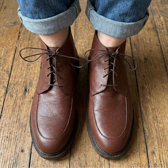 NIB Vintage Eddie Bauer Made in Italy Tumbled Leather Chukka Boots Women's 9 M - Picture 3 of 16